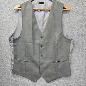 J Ferrar Waistcoat Mens Small 40 Gray Light Suit Vest Old Money Formal Career